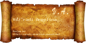 Váradi Angelina névjegykártya